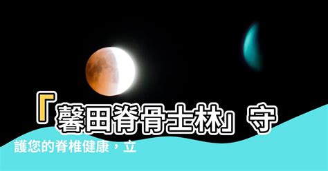 馨田脊骨士林|【馨田脊骨士林】馨田脊骨士林